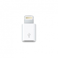 Adapteris Apple Lightning to Micro USB Baltas
