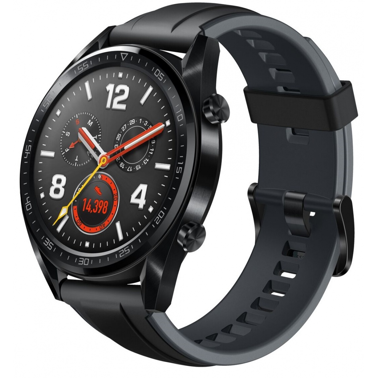 Huawei Watch GT Black/Graphite Black Silicone Strap